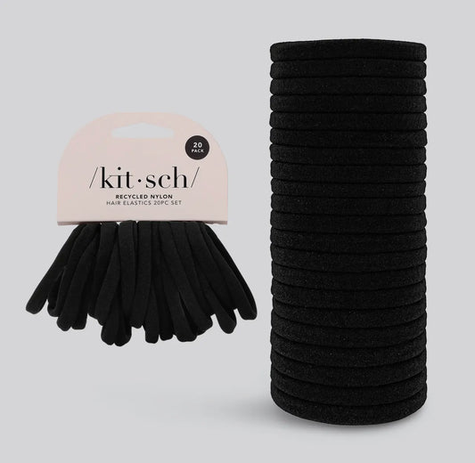 BLACK NYLON ELASTICS 20PCS SET - Aoreexclusive