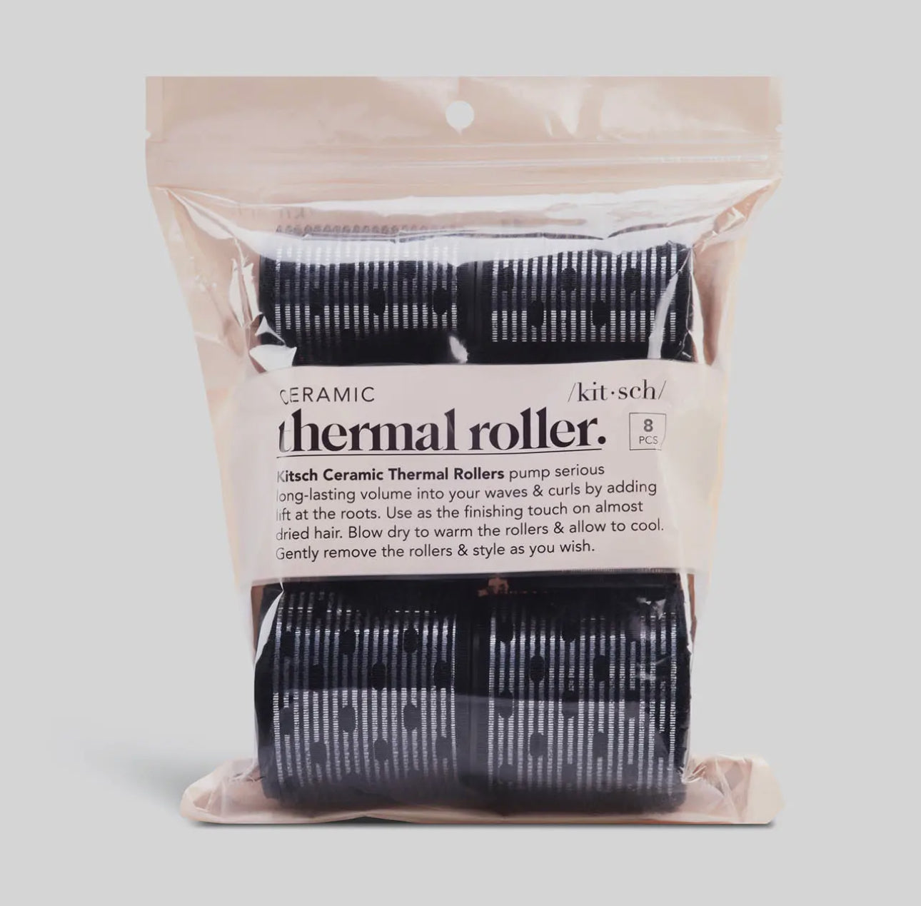 BLACK CERAMIC HAIR ROLLER 8PC VARIETY PACK - Aoreexclusive